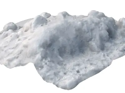 Snow scan 4 Low-poly 3D model