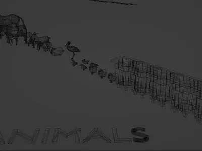 Village Asset Packa Low-poly 3D model