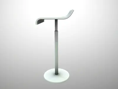 Futuristic Stool Bar Chair Low-poly 3D model