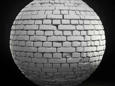 FREE Scanned PBR Texture Scanned Worn Loft Brick Wall 4k 8k 16k Texture