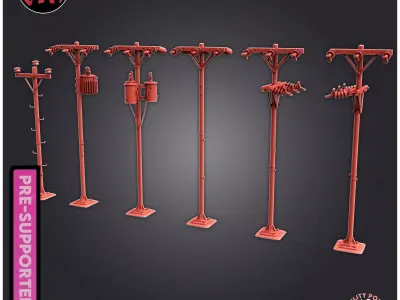 Utility Poles 3D print model