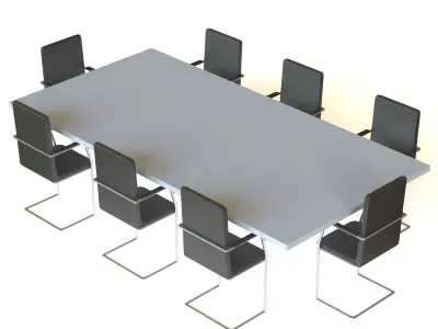 Meeting Room Chair Office Low-poly 3D model