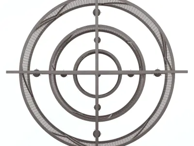 Wrought Iron Tiered Cage Light 3D model