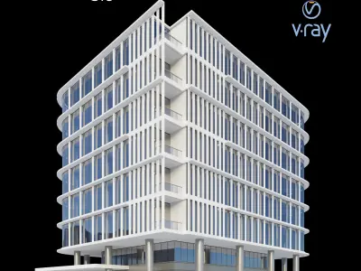 Modern Office Building 005 3D model