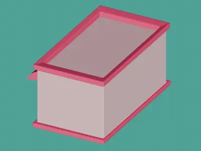 Low poly cartoon shop 3D model Game Ready Low-poly 3D model