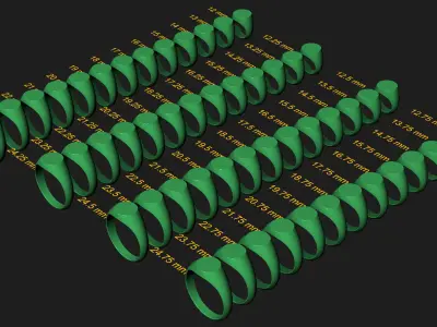 11 mm Signet ring Pack 3D print model