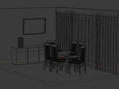 Living room 3D model 123