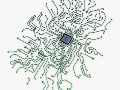 Electronic circuit v 5 3D model