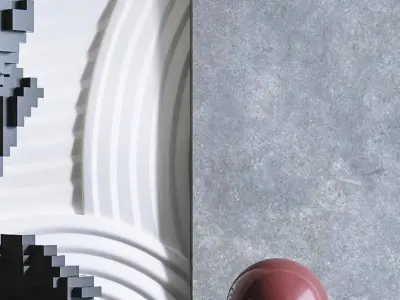 Decoration Abstract Sculpture Thinker Modern 3D model