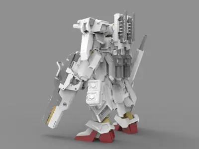 ASW-G-08 Gundam Barbatos Custom Defender 3D model