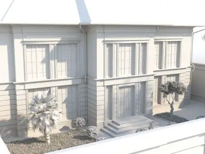 House with courtyard 3D model