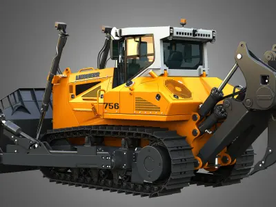 PR 756 Litronic Crawler Dozer 3D model