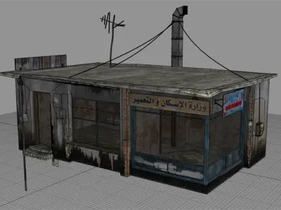 25 Afghanistan City Buildings Props for Games Low-poly 3D model