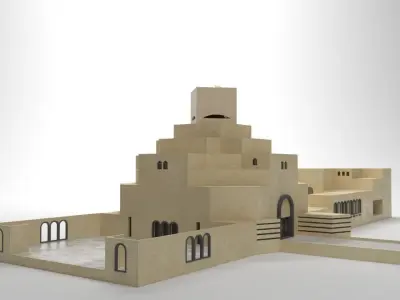 Museum of Islamic Art Qatar Low-poly 3D model