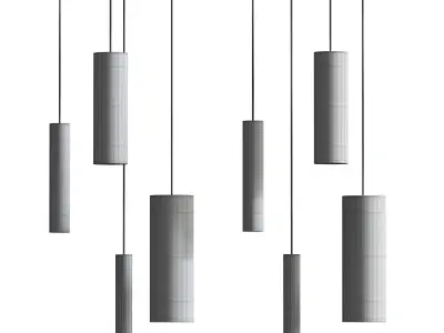 Cilindro  Pendant lamp By Pollice Illuminazione 3D model