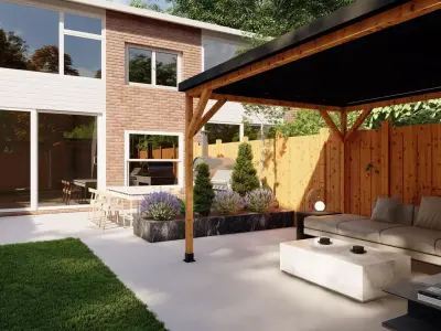 Garden Landscape 3D Model - SketchUp and Lumion Scene 3D model