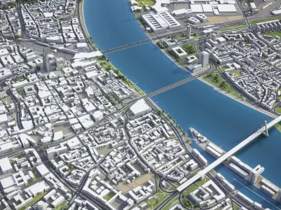 Cologne - Koln Low-poly 3D model