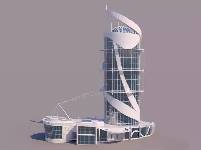 0130 - Hotel Building - Skyscraper 3D model