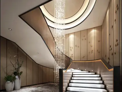 Complete Elevator Corridor Lobby Kit - Full Set of  3D Models Low-poly 3D model