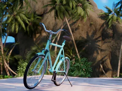 Beach  Island With realistic textures  3D model