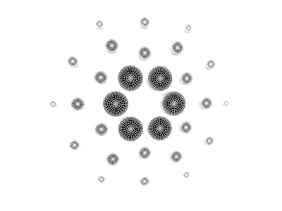 Cardano Coin v1 001 Low-poly 3D model