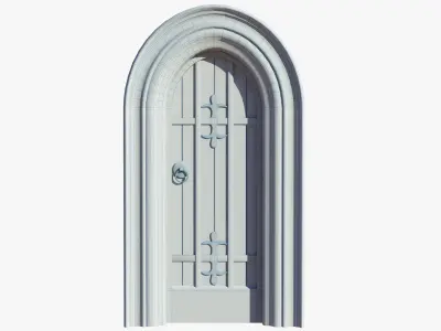 Medieval Door Low-poly 3D model