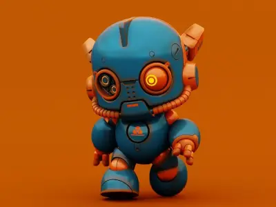 ROBO G-9  Rigged for Unreal Engine - Unity - MIXAMO 3D model