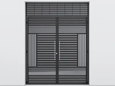 Aluminium door 56 3D model