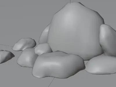Rock Formation 1 - Stone Boulder Outcrop - Low Poly - Game Ready Low-poly 3D model
