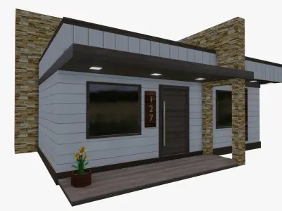 Modern House - Interior Low-poly 3D model