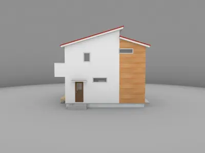 House model for background 40 Low-poly 3D model