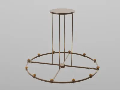 Modern Hanging Chandelier Minimalist 3D model