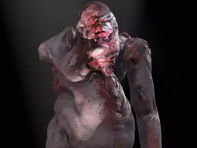 Alien Mutant Zombie 5 Low-poly 3D model