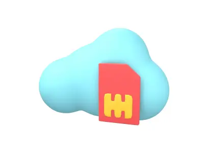 eSim Card Icon v1 001 Low-poly 3D model