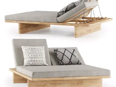 Kettal Mesh Tumbona doble 3D model