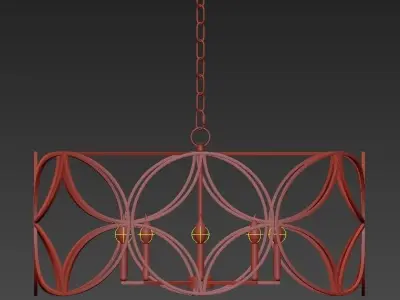 McCarty Gold Leaf Chandelier 3D model