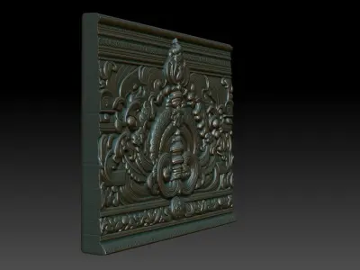 Indian Temple Wall basrelief 31 240622 3D print model