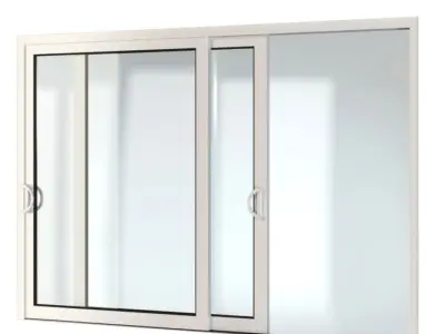 Modern double window 18 am109 3D model