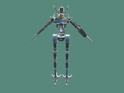 Robot Explore Low-poly 3D model