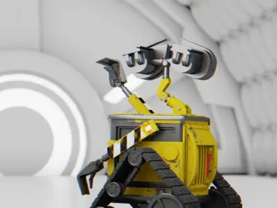 sci-fi  robot   wall-e  rigged animated character 3D model
