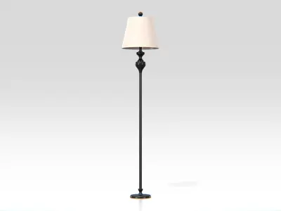 Antique Standing Floor Lamp Low-poly 3D model