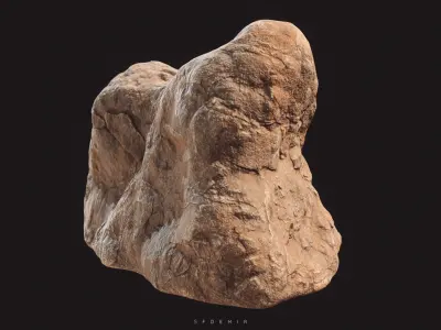 3D Cliff Rock Model - PBR Optimized  Low-poly 3D model purchase