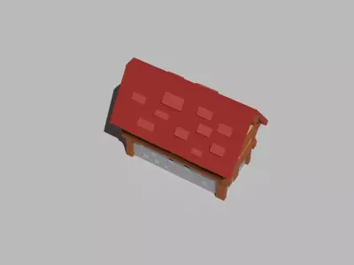 simple house Free low-poly 3D model