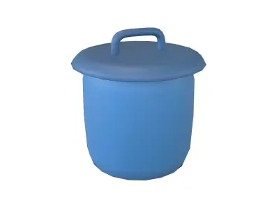 Rubbish Bin Icon V1 003 Low-poly 3D model