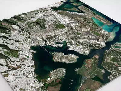 Pearl Harbor Oahu USA 3D model