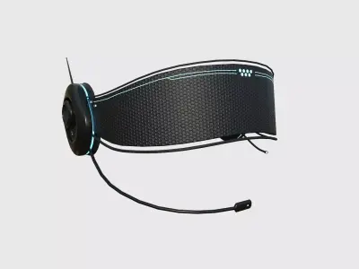 SciFi Glasses H04 Black Grid - Character Design Fashion Low-poly 3D model