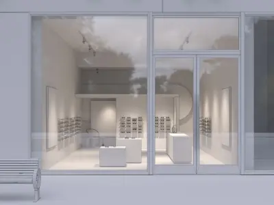Interior Scene 10 - Glasses Shop 3D model 3D model