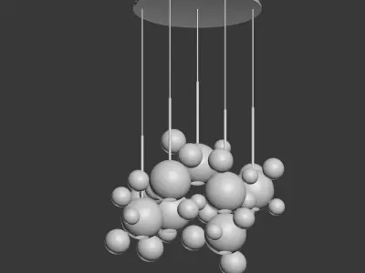 Giopato Coombes Bolle Circular Chandelier 34 Bubbl 3D model