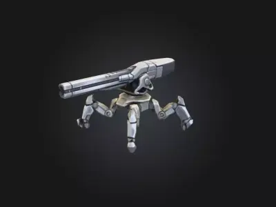 Sentinel Turret Low-poly 3D model