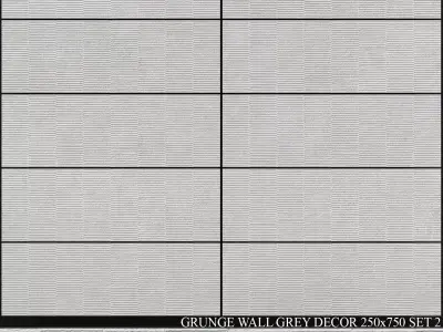 Peronda Grunge Wall Grey Decor 250x750 Set 2 3D model